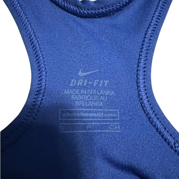 Nike Pro Sports Bra Size Small Blue Purple Workout Activewear Athlesiure Active - Picture 3 of 3